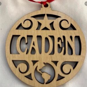 Caden Wooden Holiday Ornament